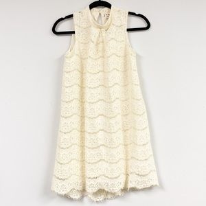 Art Class Cream Lace Dress